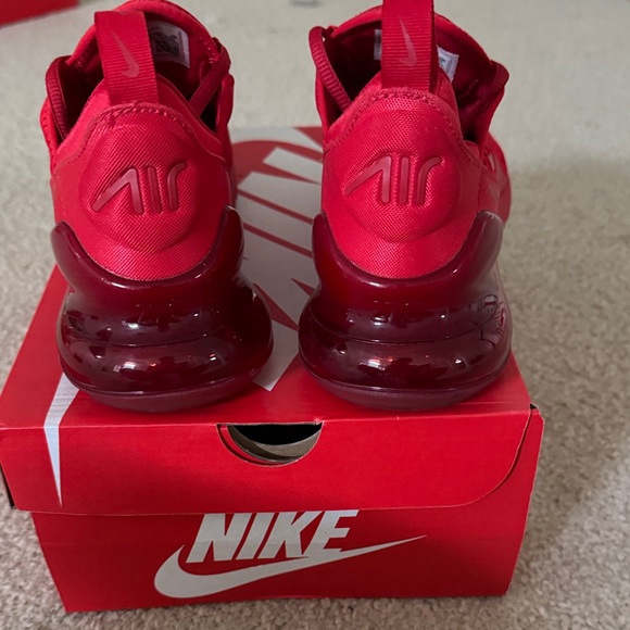 Nike Kids Air Max 270 Red Sneakers - Picture 3 of 4